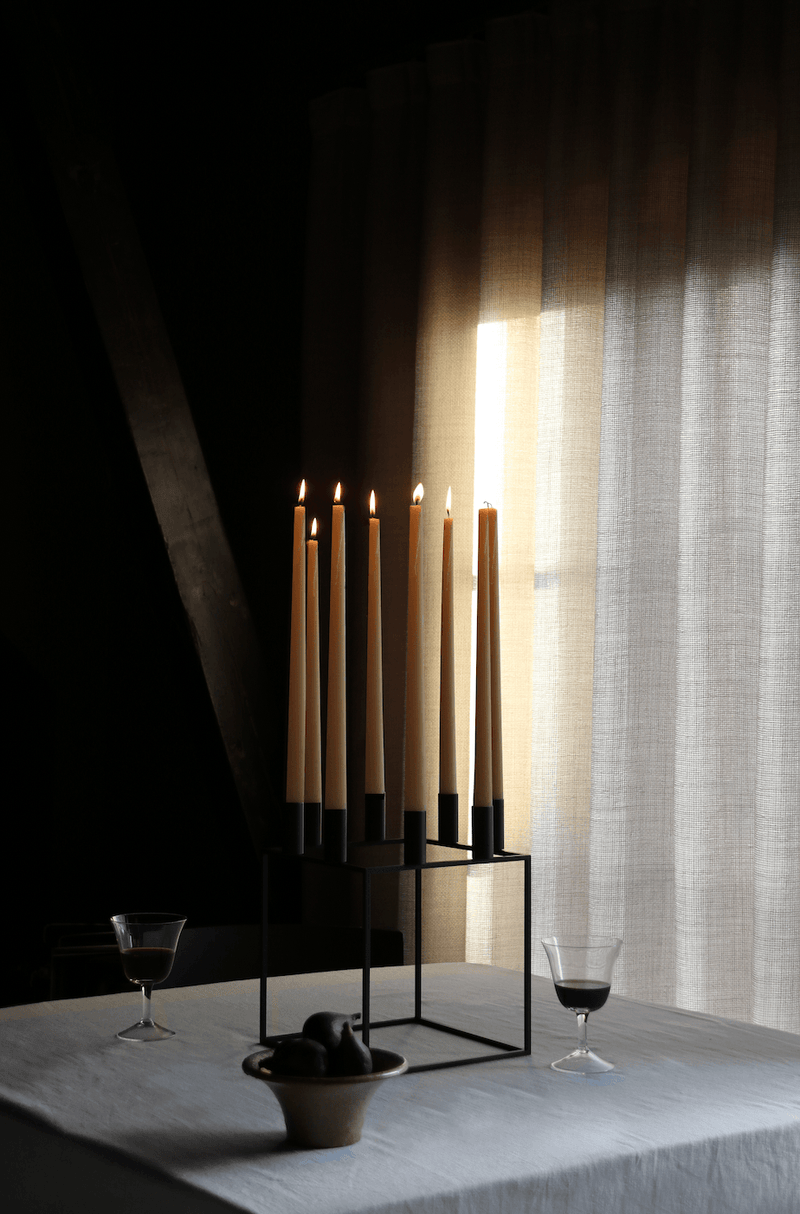 Kubus 8 Candle Holder - BlackBy Lassen