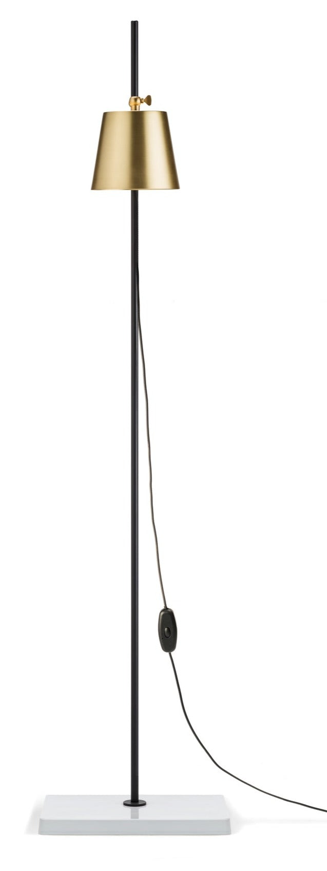 Lab Floor Lamp - Karakter - Floor Lamps - Brass - HORNE