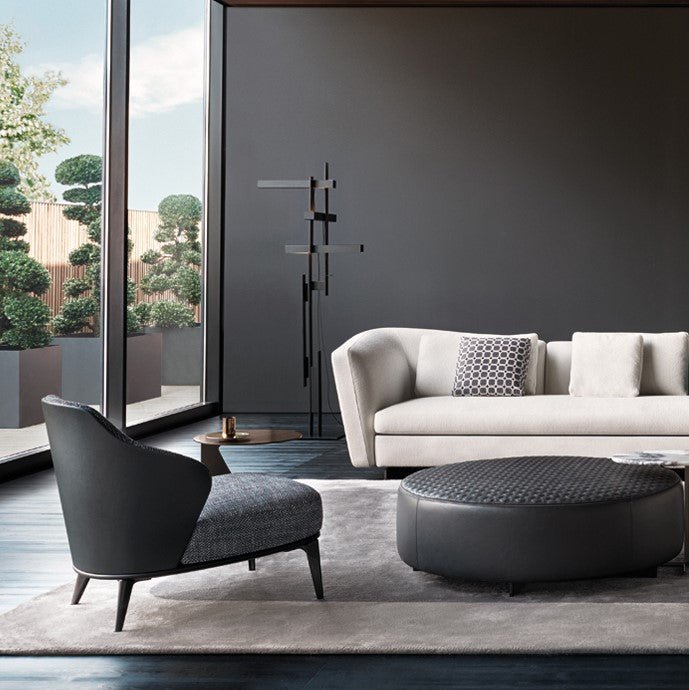 Las Floor Lamp - Oluce - Floor Lamps - Black - HORNE