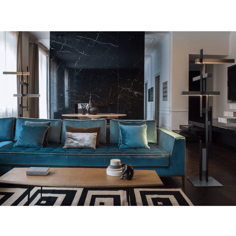 Las Floor Lamp - Oluce - Floor Lamps - Black - HORNE