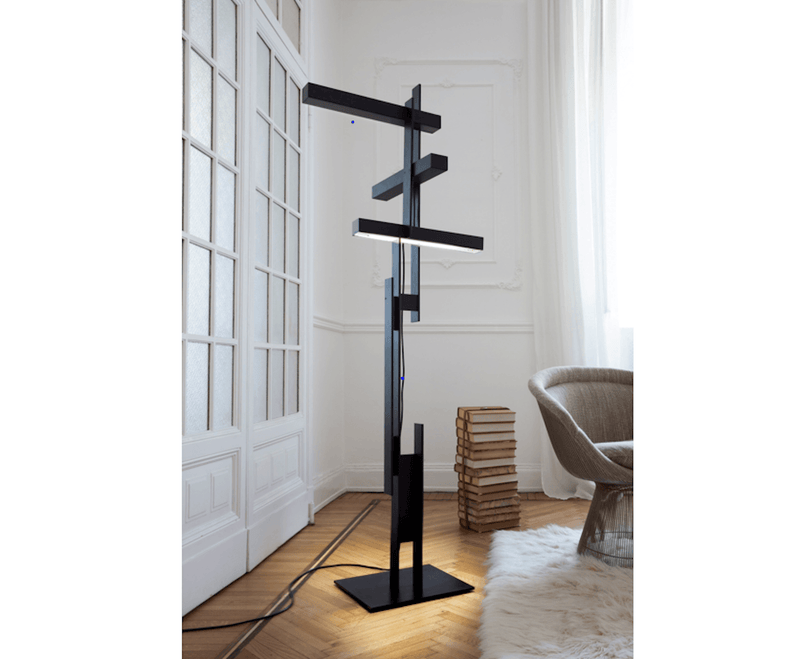 Las Floor Lamp - Oluce - Floor Lamps - Black - HORNE