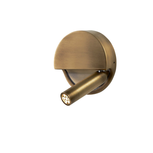 Ledtube Wall Light - Surface Mount - Marset - Wall Sconces - Bronze - Left Mount - light swivels on left side - HORNE