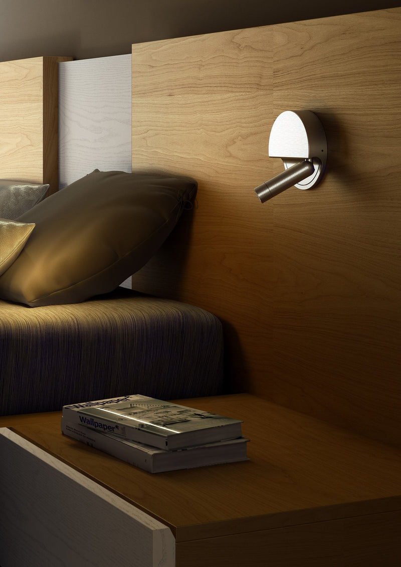 Ledtube Wall Light - Surface Mount - Marset - Wall Sconces - Aluminum - Left Mount - light swivels on left side - HORNE