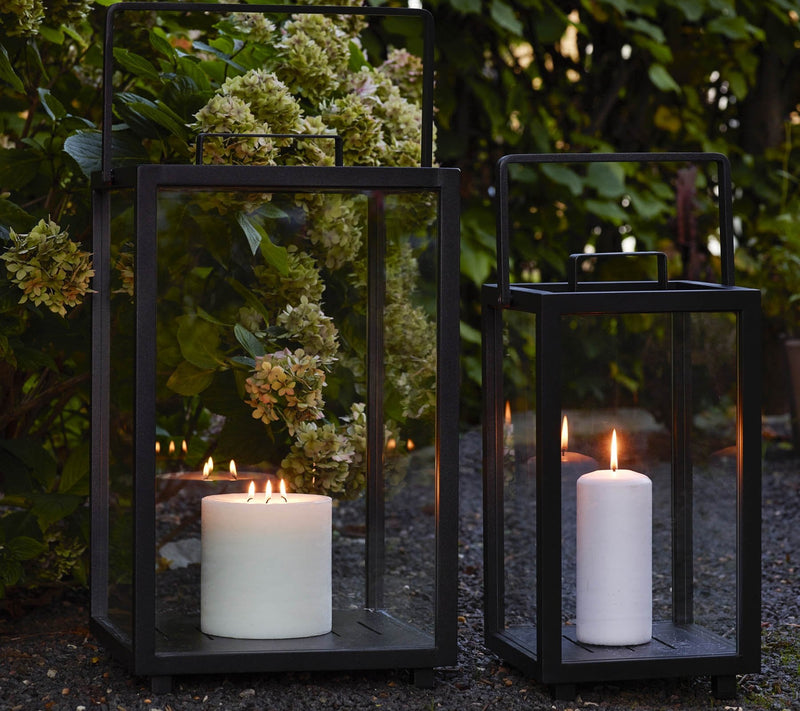 Lighthouse Lanterns - Aluminum - Cane Line - Candle Holders - Rectangular - Lava Grey - HORNE
