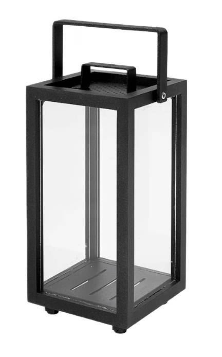Lighthouse Lanterns - Aluminum - Cane Line - Candle Holders - Rectangular - Lava Grey - HORNE