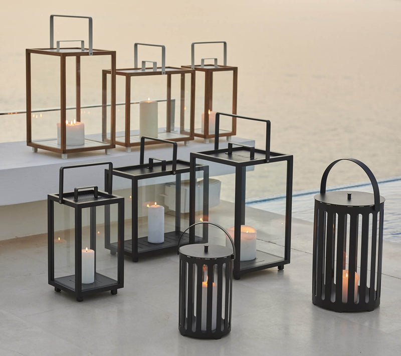 Lighthouse Lanterns - Teak - Cane Line - Candle Holders - Small - HORNE