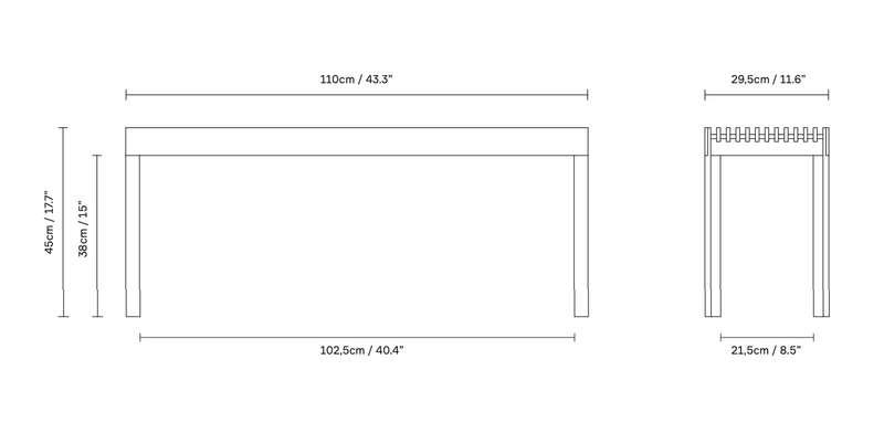 Lightweight Bench - Form + Refine - Stools + Benches + Ottomans - Natural Oil Oak - HORNE