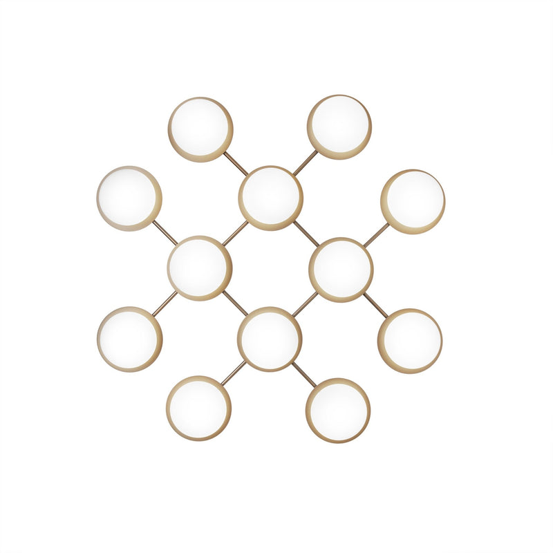 Liila 12 Wall/Ceiling Lamp - Nuura - Wall Sconces - Nordic Gold/Optic Clear - HORNE