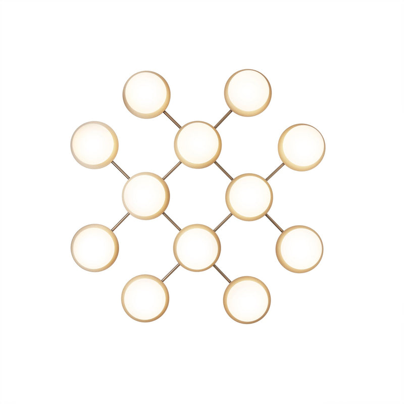 Liila 12 Wall/Ceiling Lamp - Nuura - Wall Sconces - Nordic Gold/Optic Clear - HORNE