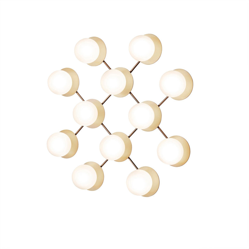 Liila 12 Wall/Ceiling Lamp - Nuura - Wall Sconces - Nordic Gold/Optic Clear - HORNE