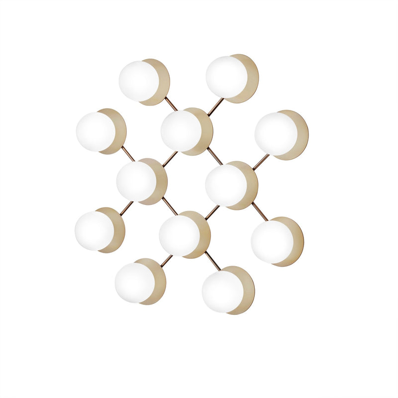 Liila 12 Wall/Ceiling Lamp - Nuura - Wall Sconces - Nordic Gold/Optic Clear - HORNE