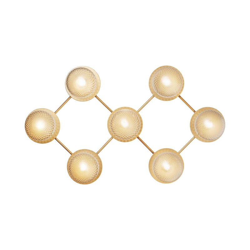 Liila 7 Wall/Ceiling Lamp - Nuura - Wall Sconces - Nordic Gold/Optic Clear - HORNE