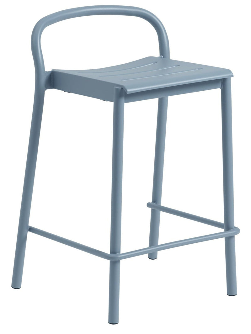 Linear Steel Bar & Counter Stool - Muuto - Stools + Benches + Ottomans - Counter Height - Black - HORNE