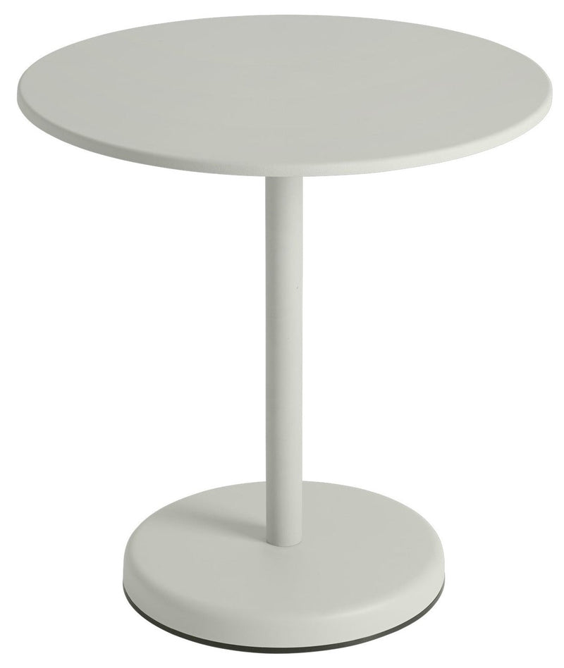 Linear Steel Café Table - Round - Muuto - Table + Task - Black - HORNE