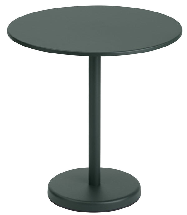 Linear Steel Café Table - Round - Muuto - Table + Task - Dark Green - HORNE