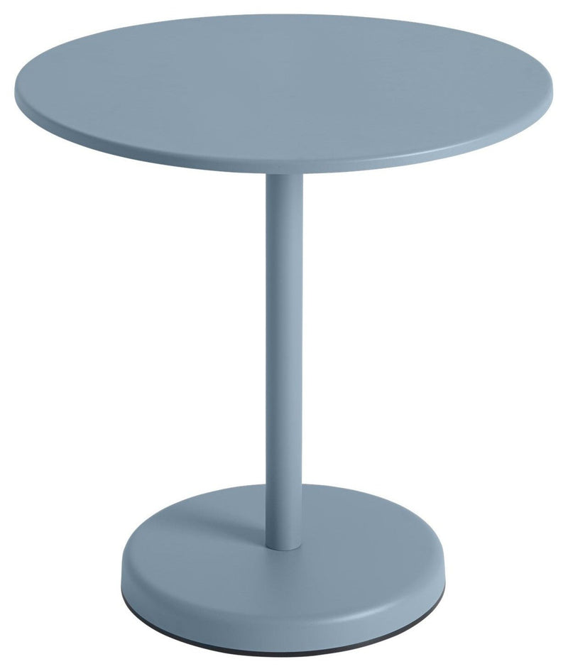 Linear Steel Café Table - Round - Muuto - Table + Task - Black - HORNE