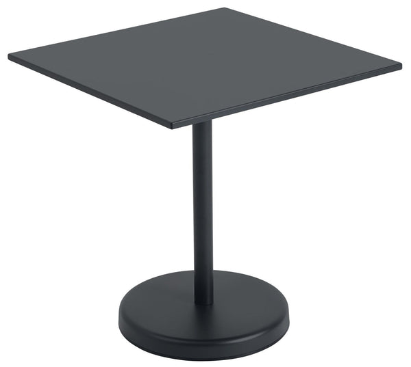Linear Steel Café Table - Square - Muuto - Table + Task - Black - HORNE