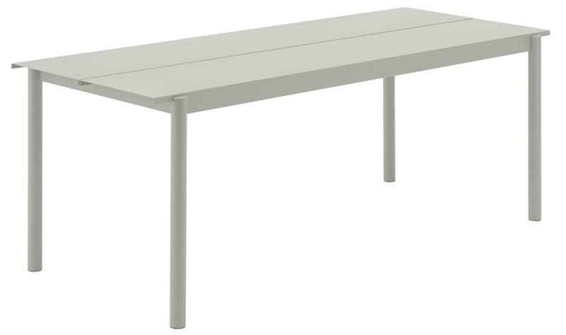 Linear Steel Outdoor Patio Table