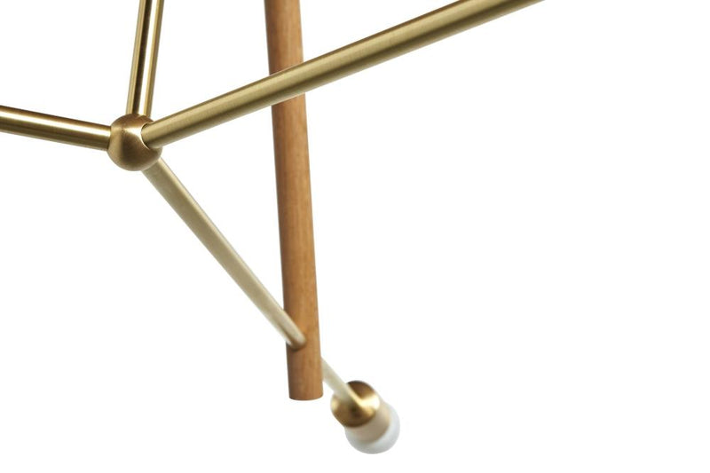 Lodge Chandelier Three - Workstead - Chandeliers - Natural Oak - Hewn Brass - HORNE