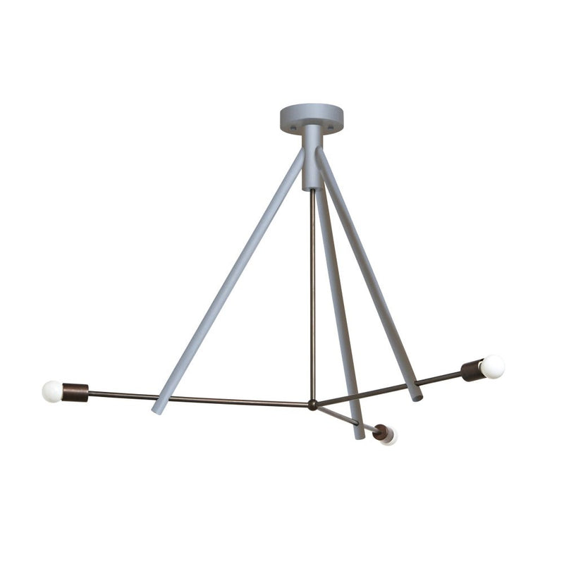 Lodge Chandelier Three - Workstead - Chandeliers - Natural Oak - Hewn Brass - HORNE