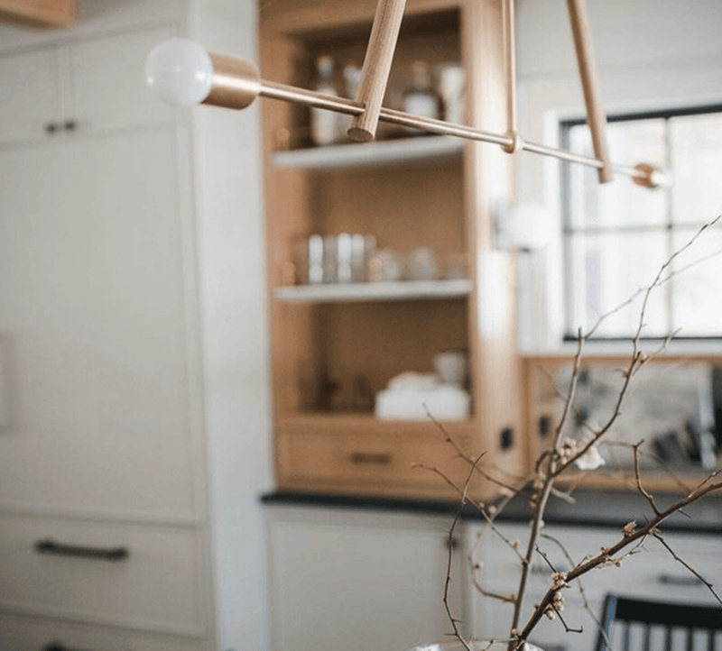 Lodge Chandelier Two - Workstead - Chandeliers - Natural Oak - Hewn Brass - HORNE