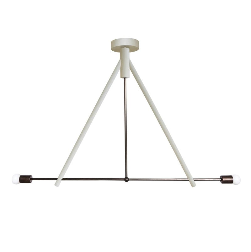 Lodge Chandelier Two - Workstead - Chandeliers - Natural Oak - Hewn Brass - HORNE