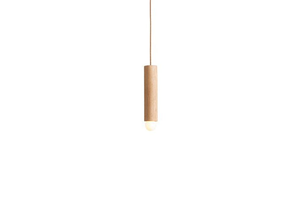Lodge Cord Pendant - Workstead - Pendants - Small - Hewn Brass - Natural Oak - HORNE
