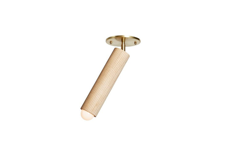 Lodge Flush Mount - Workstead - Ceiling Lights - Natural Oak - Hewn Brass - HORNE