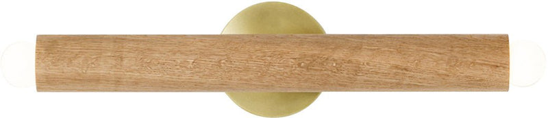 Lodge Linear ADA Sconce - Workstead - Wall Sconces - Natural Oak - Hewn Brass - HORNE
