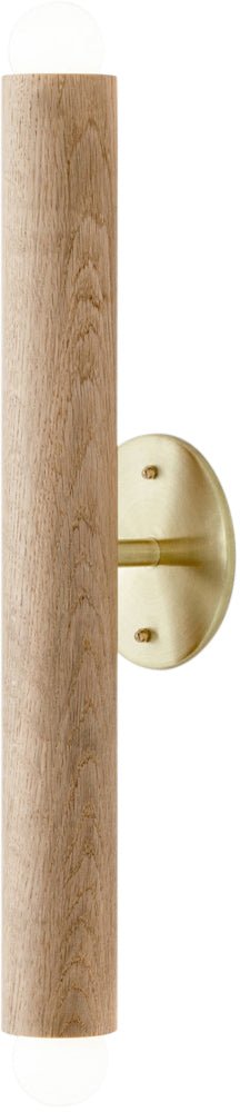 Lodge Linear ADA Sconce - Workstead - Wall Sconces - Natural Oak - Hewn Brass - HORNE