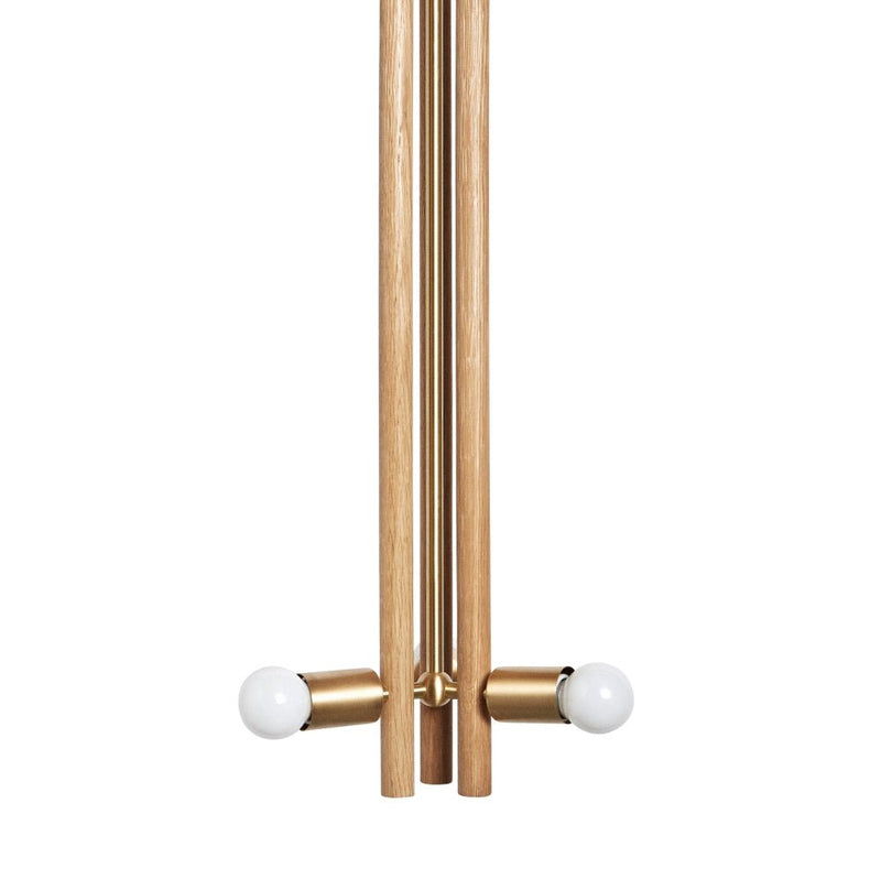 Lodge Pendant - Workstead - Pendants - Natural Oak - Hewn Brass - HORNE