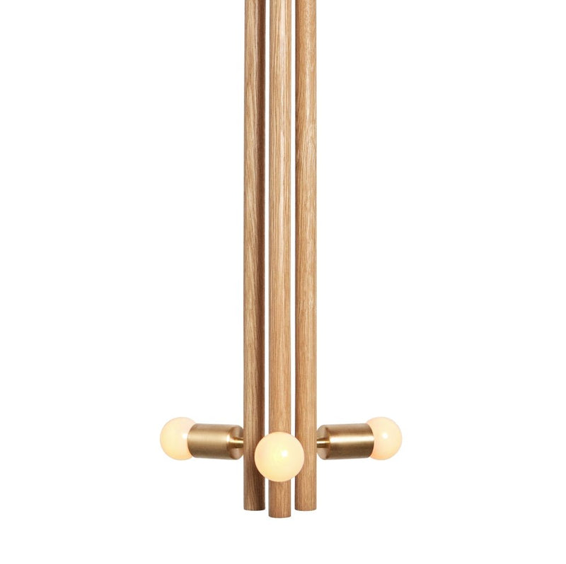 Lodge Pendant - Workstead - Pendants - Natural Oak - Hewn Brass - HORNE