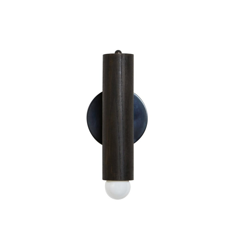 Lodge Wall Sconce - Workstead - Wall Sconces - Natural Oak - Hewn Brass - HORNE