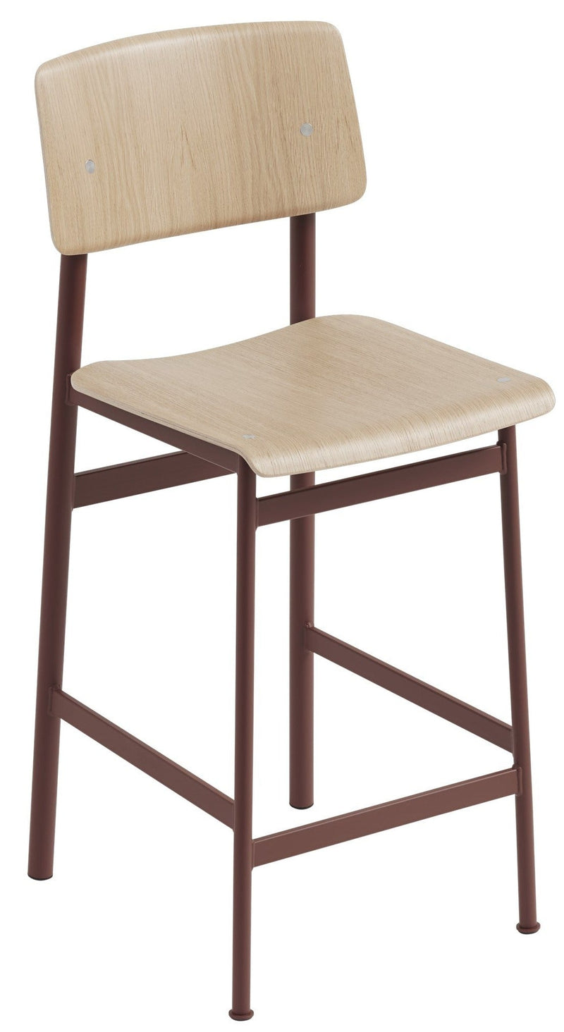 Loft Stool - Muuto - Chairs - Counter Height - Black Frame & Oak Seat - HORNE
