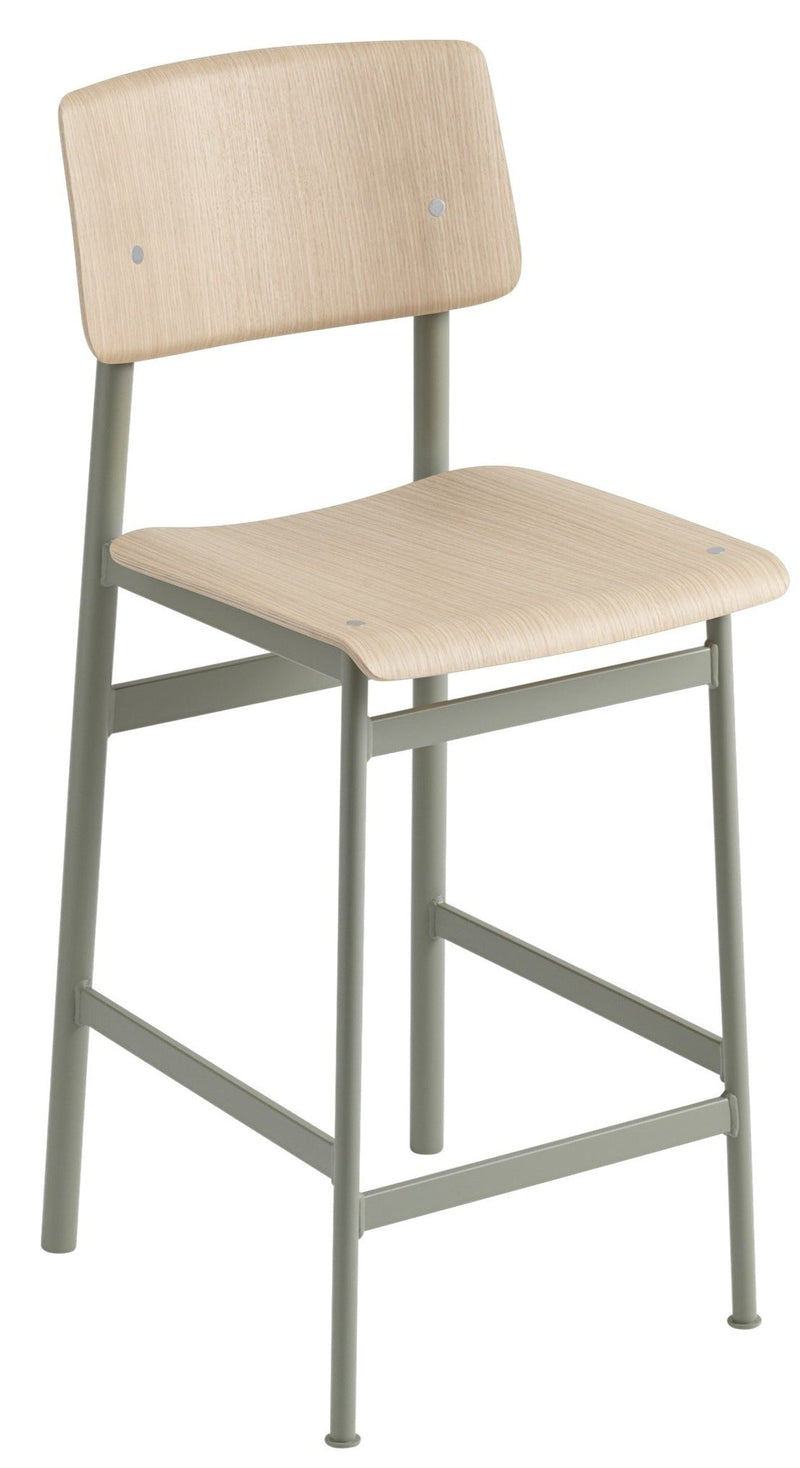 Loft Stool - Muuto - Chairs - Counter Height - Black Frame & Oak Seat - HORNE