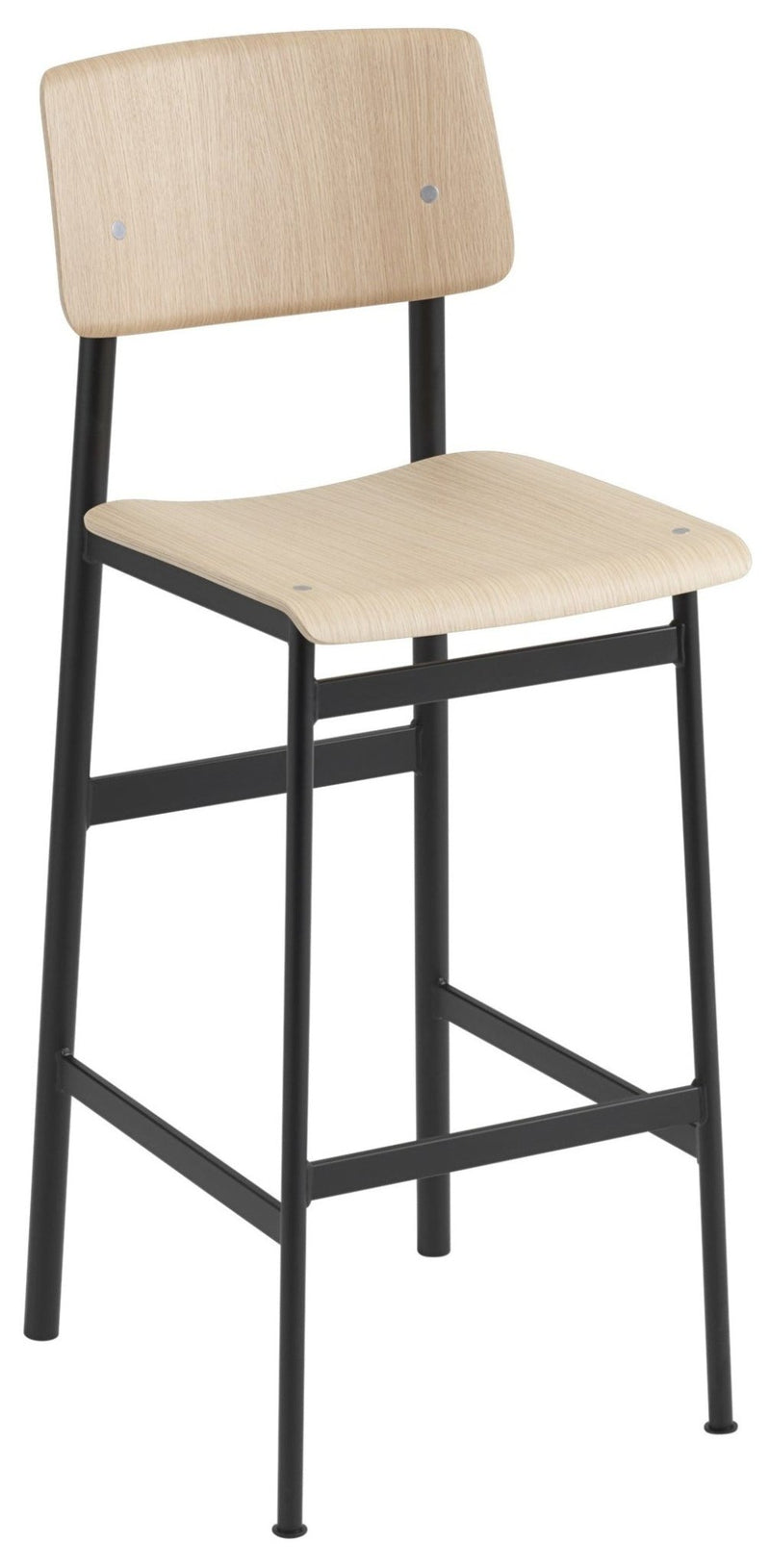 Loft Stool - Muuto - Chairs - Counter Height - Black Frame & Oak Seat - HORNE