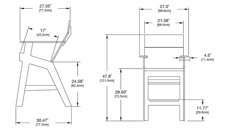 Lollygagger Hi - Rise Chair - Loll Designs - Outdoor Furniture - Black - HORNE