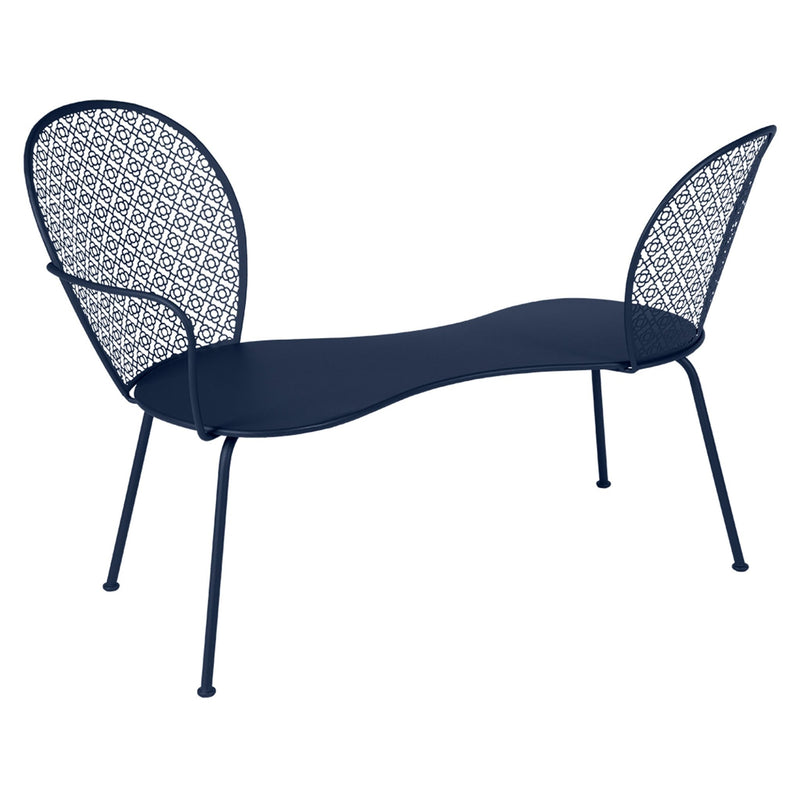 Lorette Conversation Bench - Fermob - Outdoor Furniture - Acapulco Blue - HORNE