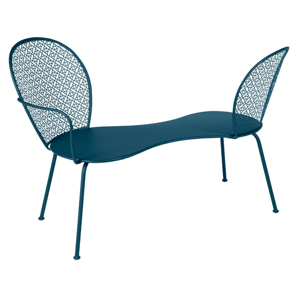 Lorette Conversation Bench - Fermob - Outdoor Furniture - Acapulco Blue - HORNE