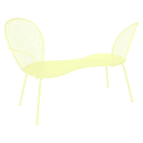 Lorette Conversation Bench - Fermob - Outdoor Furniture - Frosted Lemon - HORNE