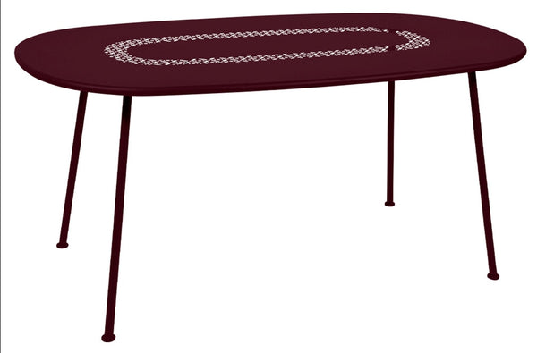 Lorette Oval Table 63" x 35" - Fermob - Outdoor Furniture - Black Cherry - HORNE