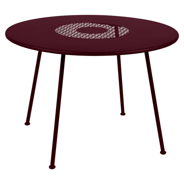 Lorette Round Table 43" - Fermob - Outdoor Furniture - Black Cherry - HORNE