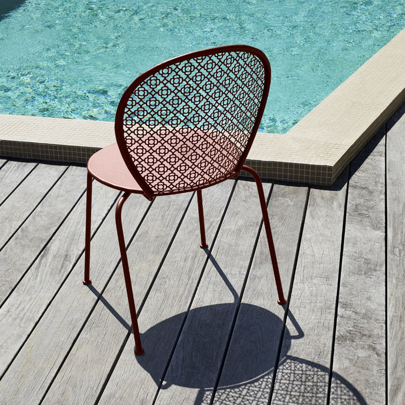 Lorette Side Chair - Set of 2 - Fermob - Outdoor Furniture - Black Cherry - HORNE