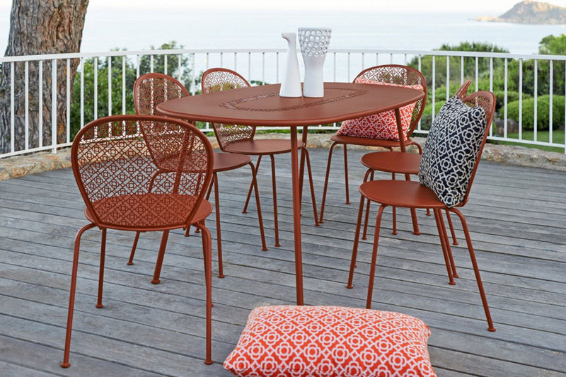 Lorette Side Chair - Set of 2 - Fermob - Outdoor Furniture - Black Cherry - HORNE