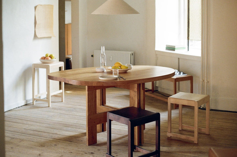 Low Stool 01 - Frama - Stools + Benches + Ottomans - Dark Wood - HORNE