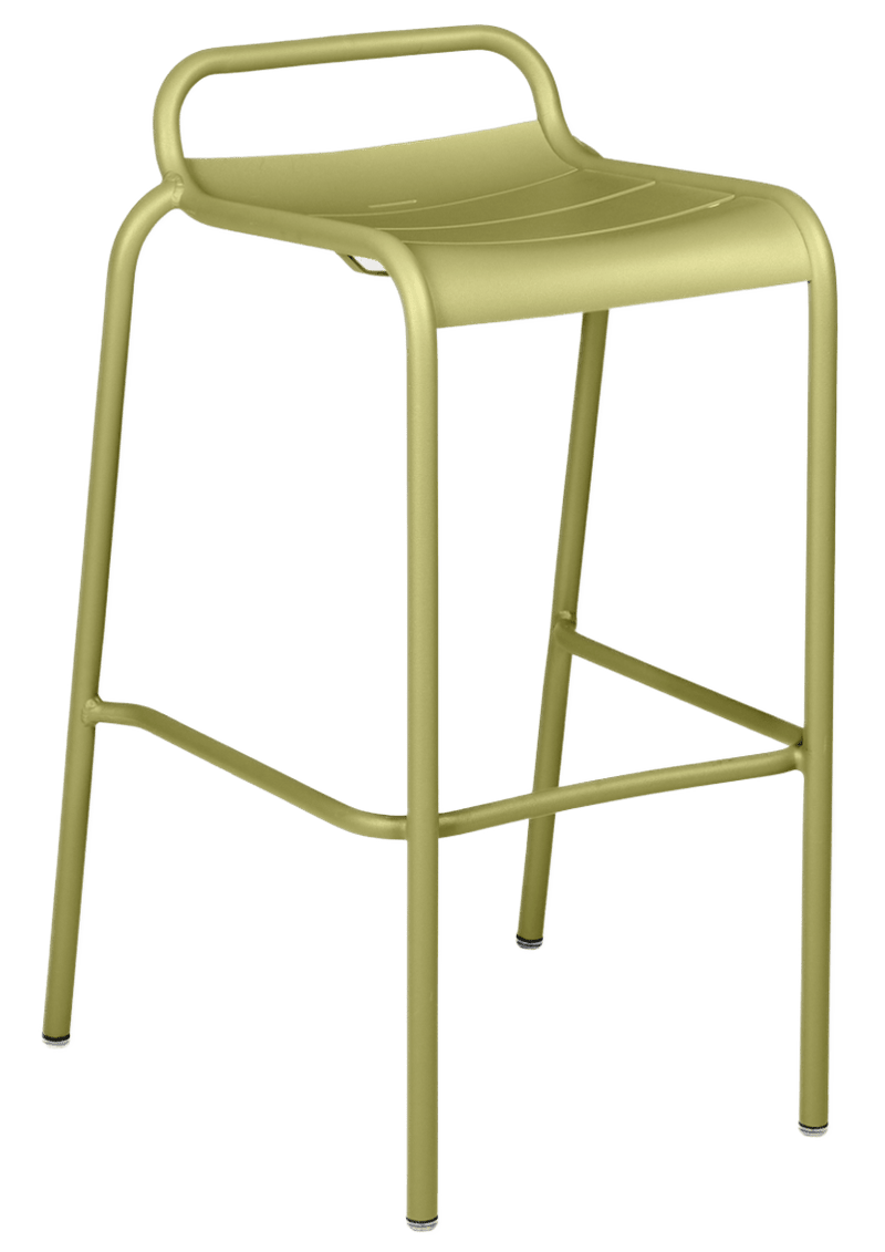 Luxembourg High Stool with Low Back - Set of 2 - Fermob - Outdoor Furniture - Black Cherry - HORNE