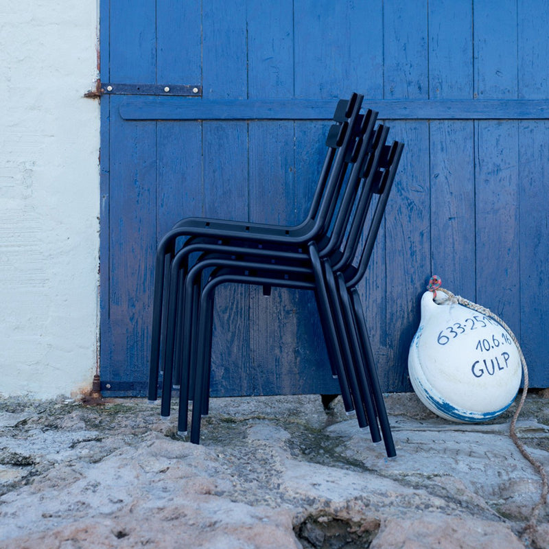 Luxembourg Steel Side Chair - Set of 2 - Fermob - Outdoor Furniture - Acapulco Blue - HORNE