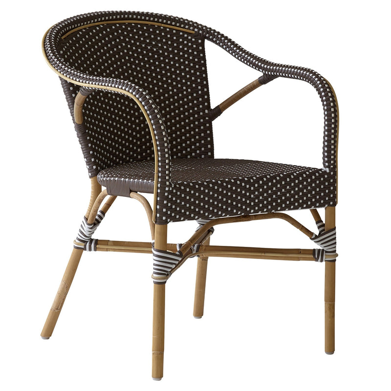 Madeleine Arm Chair - Sika Design - Chairs - Cappuccino / White Dots - HORNE