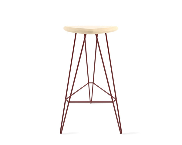 Madison Bar Stool - Tronk - Stools + Benches + Ottomans - Maple - Blood Red - HORNE