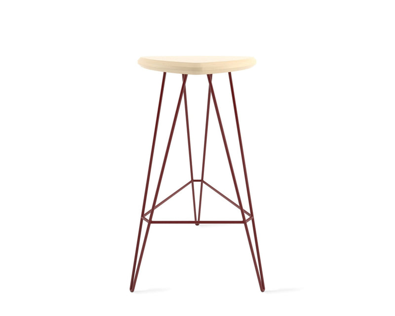Madison Bar Stool - Tronk - Stools + Benches + Ottomans - Maple - Blood Red - HORNE